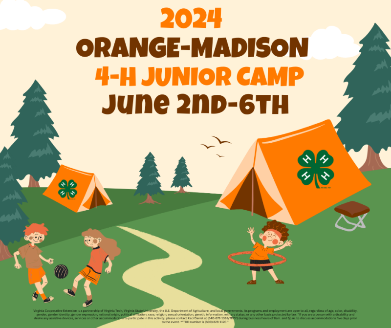 save the date for 4-H summer camp 2024